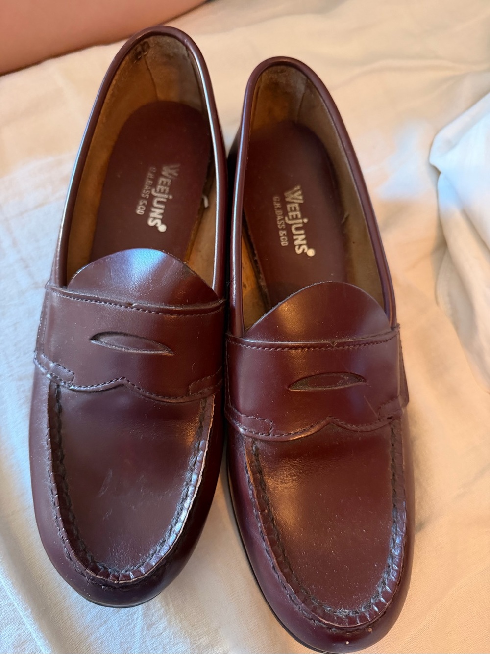 G.H. Bass & Co. Burgundy Leather Penny Loafers